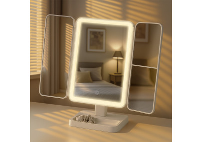 Miroir de maquillage Otley blanc