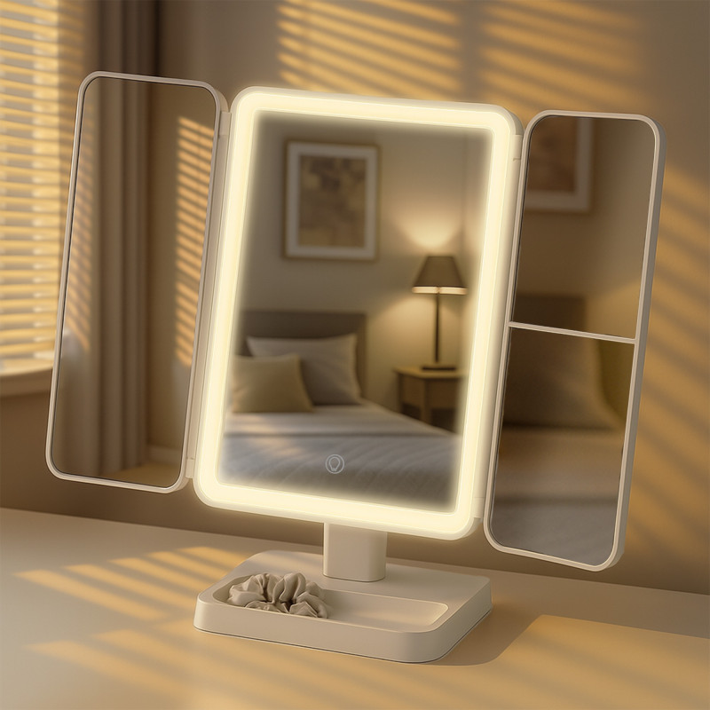 Miroir de maquillage Otley blanc