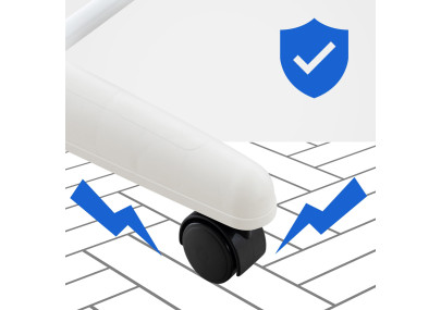 Miroir sur pied Nane ovale blanc