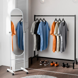 Specchio da terra ovale bianco Nane