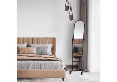 Miroir sur pied Nane Ovale noir