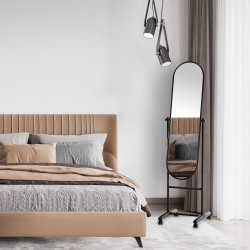 Specchio da terra Nane Ovale nero