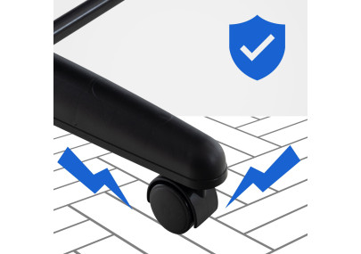 Miroir sur pied Nane Ovale noir