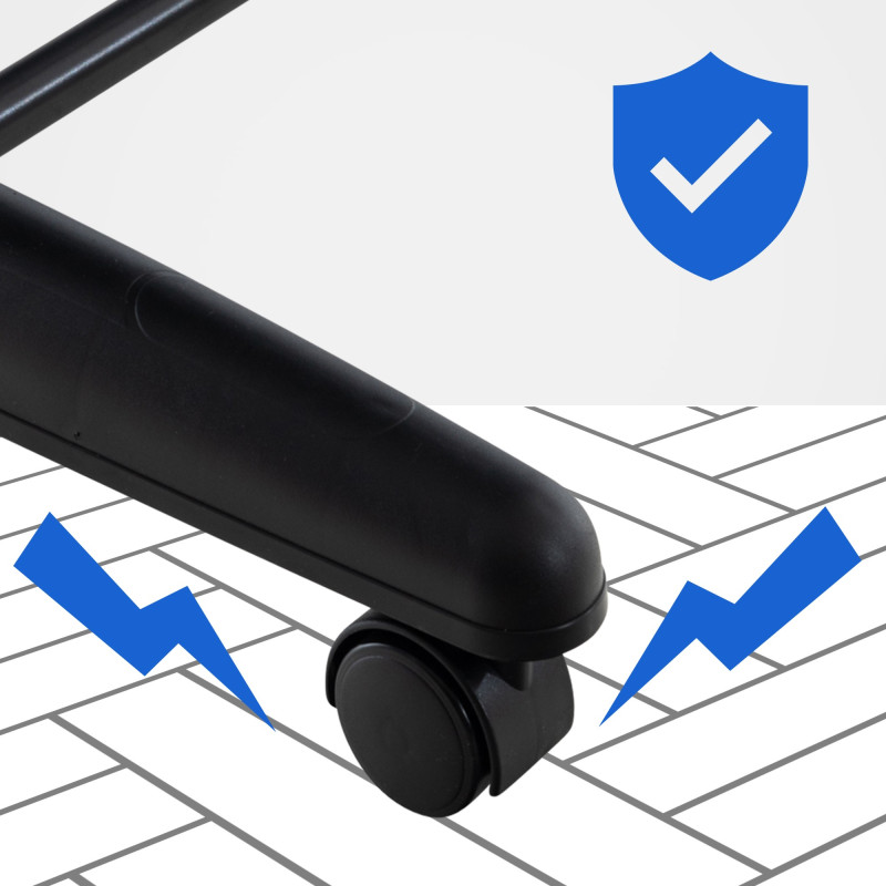 Specchio da terra Nane Ovale nero