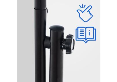 Miroir sur pied Nane Ovale noir