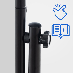 Specchio da terra Nane Ovale nero