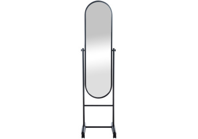 Miroir sur pied Nane Ovale noir
