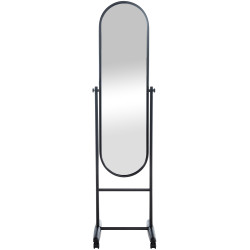 Miroir sur pied Nane Ovale noir