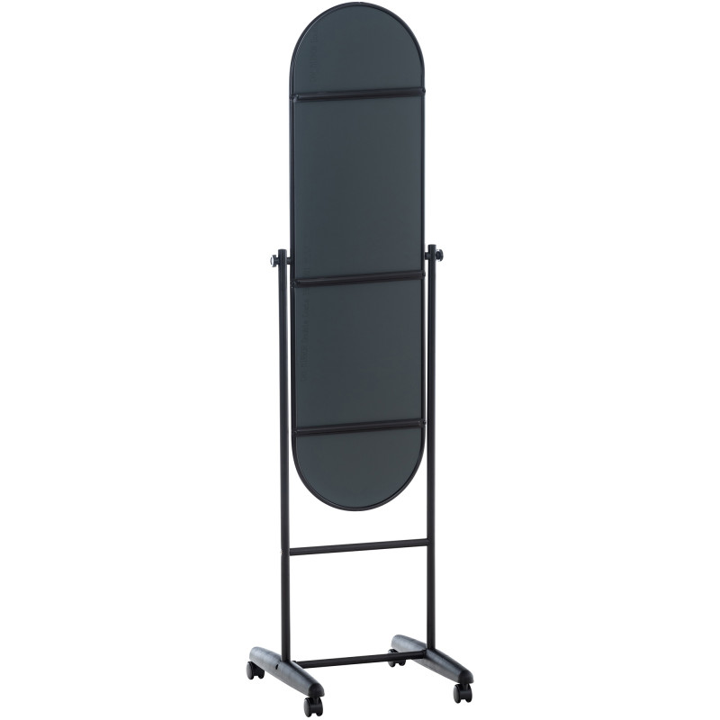 Miroir sur pied Nane Ovale noir