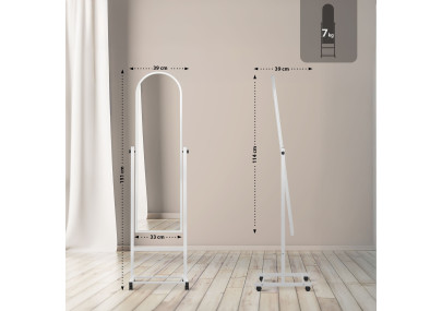 Miroir sur pied blanc Evoir