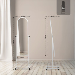 Miroir sur pied blanc Evoir