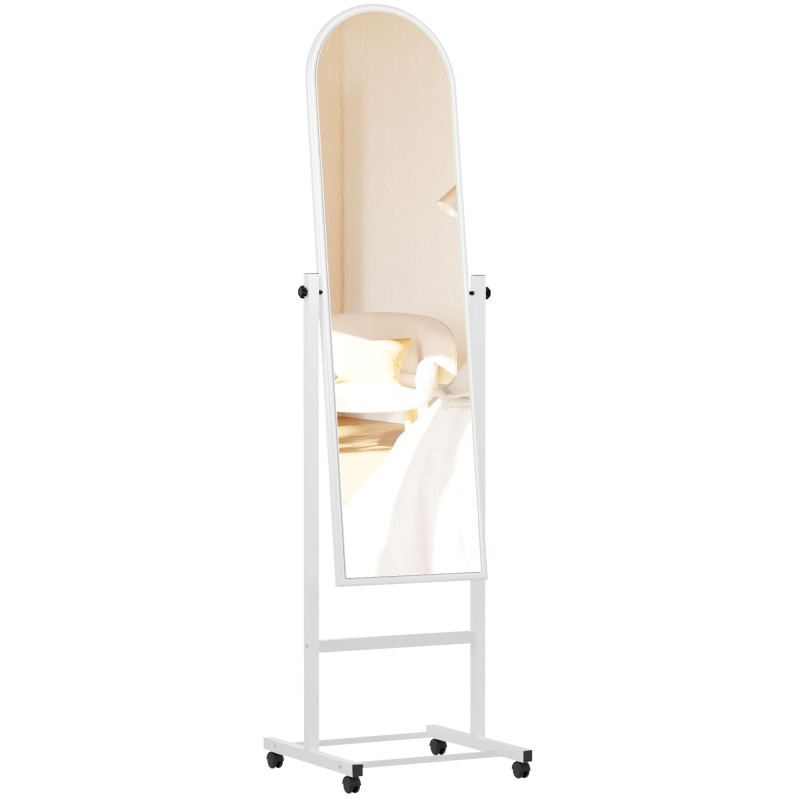 Miroir sur pied blanc Evoir