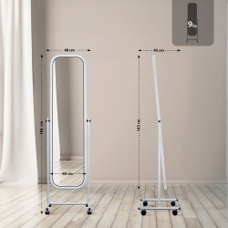 Specchio da terra quadrato bianco Medusa