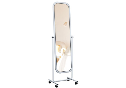 Miroir sur pied carré blanc Medusa