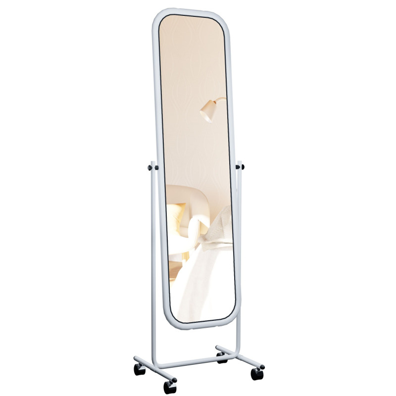 Specchio da terra quadrato bianco Medusa