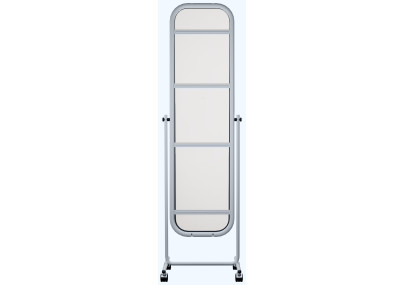 Miroir sur pied carré blanc Medusa