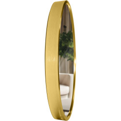 Miroir mural Elsie S, finition dorée brillante