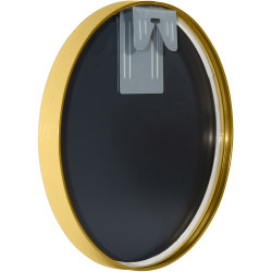 Miroir mural Elsie S, finition dorée brillante