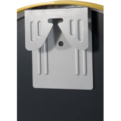 Miroir mural Elsie S, finition dorée brillante