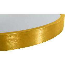 Miroir mural Elsie S, finition dorée brillante