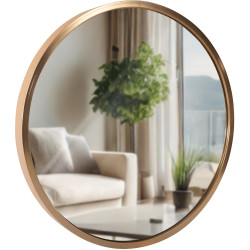 Miroir mural Elsie S, or mat