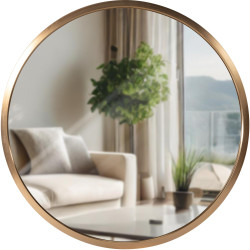 Miroir mural Elsie S, or mat