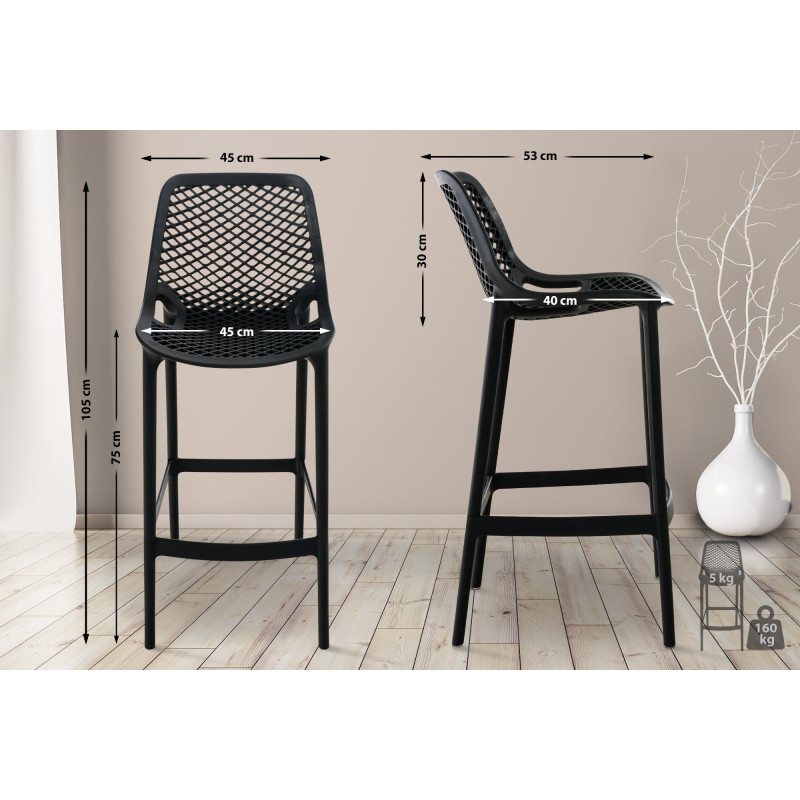 Tabouret de bar Air noir