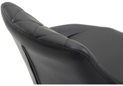 Tabouret de bar Lazio, similicuir, noir