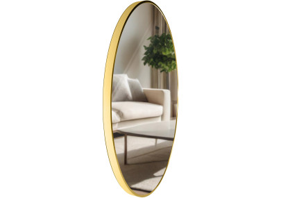 Miroir mural Elsie XL, finition or brillant