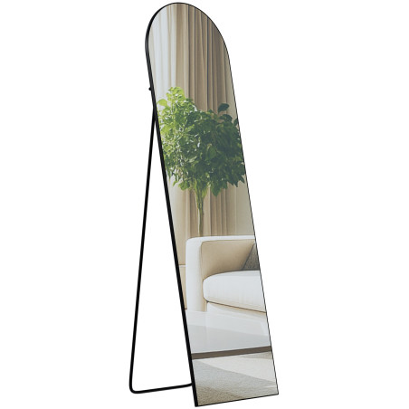 Specchio Moline 140x40 cm nero opaco