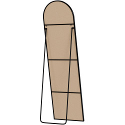 Specchio Moline 140x40 cm nero opaco