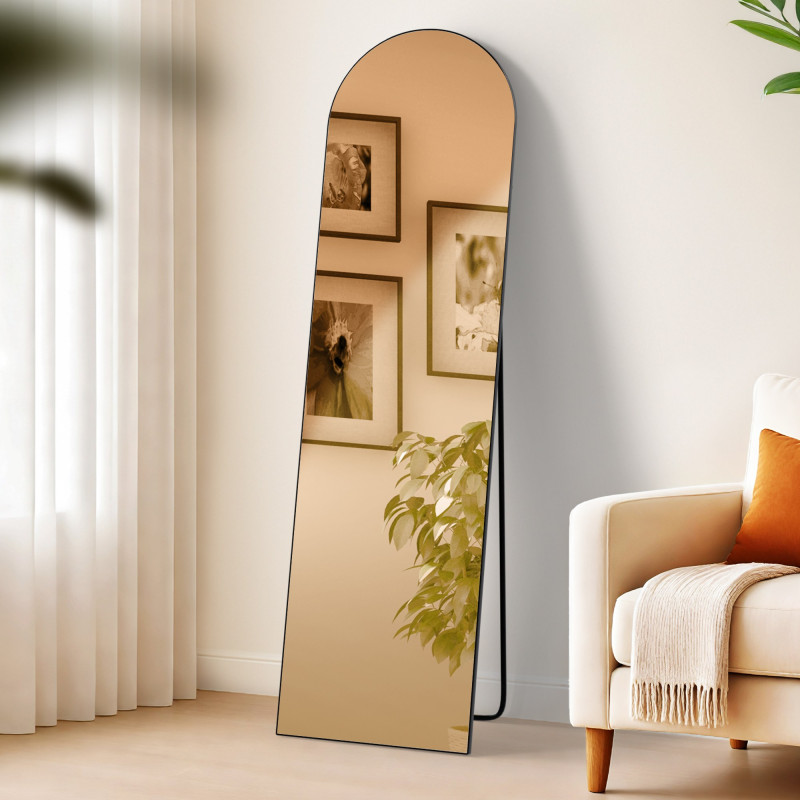 Specchio Moline 140x40 cm nero opaco