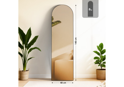 Miroir Moline 140x40 cm noir mat