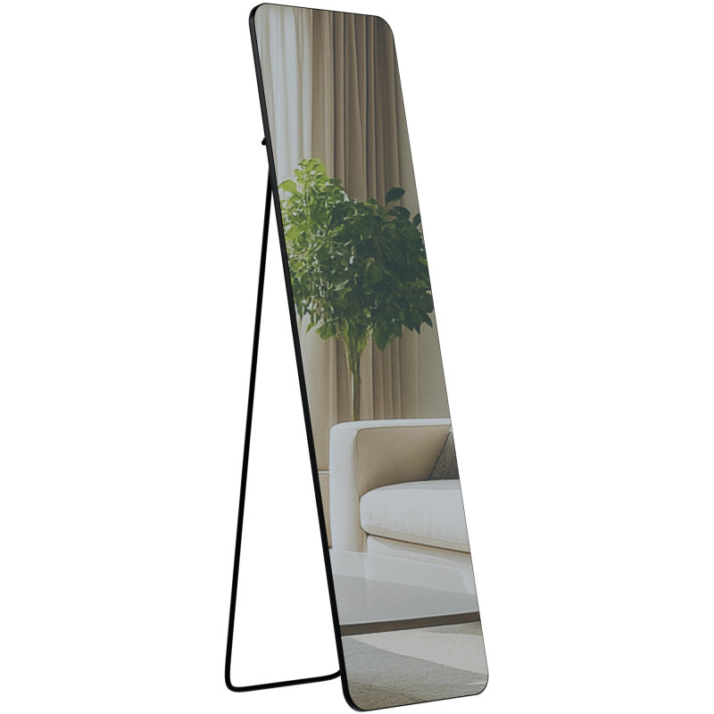 Miroir Gurnee 140x40 cm noir mat