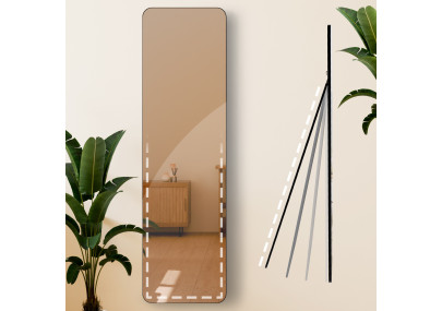 Miroir Gurnee 140x40 cm noir mat