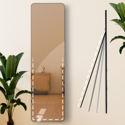 Miroir Gurnee 140x40 cm noir mat