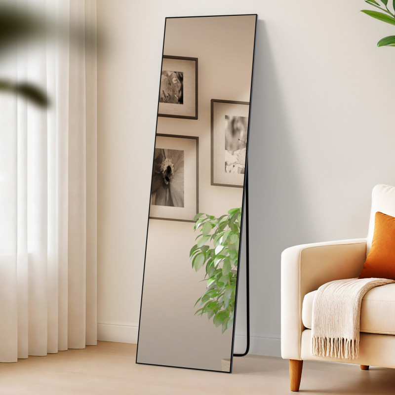 Specchio Benicia 140x40 cm nero opaco