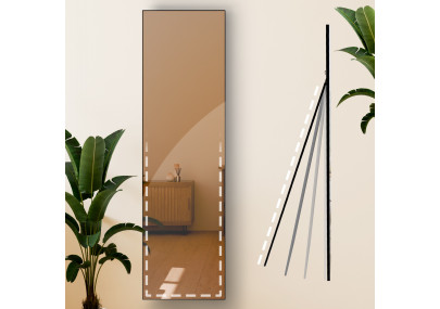 Specchio Benicia 140x40 cm nero opaco