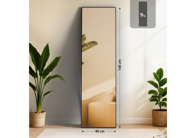 Miroir Benicia 140x40 cm noir mat