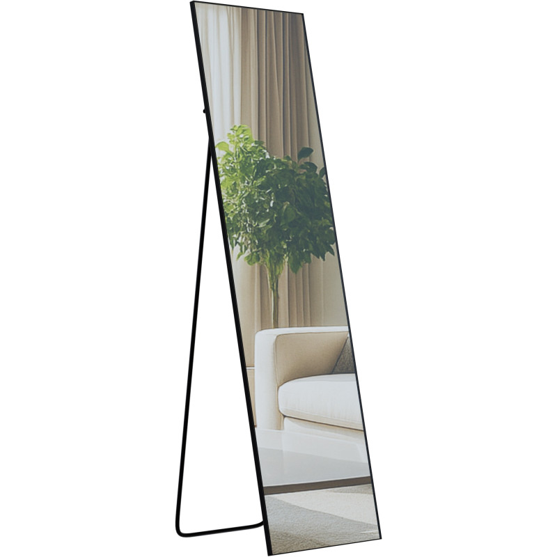 Specchio Benicia 140x40 cm nero opaco