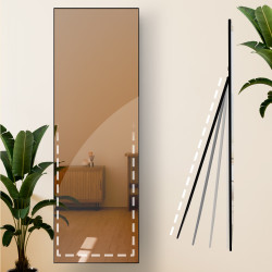 Specchio Benicia 150x50 cm nero opaco