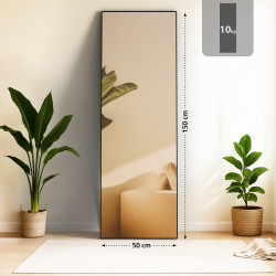 Specchio Benicia 150x50 cm nero opaco