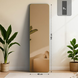 Miroir Gurnee 140x40 cm finition or brillant