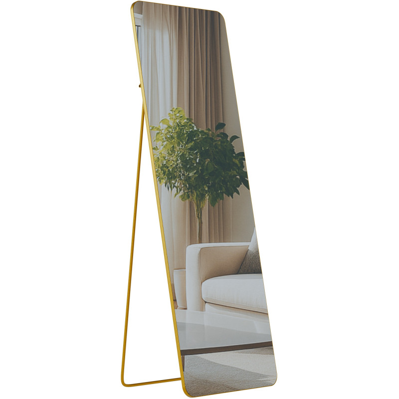 Specchio Gurnee 150x50 cm finitura oro lucido