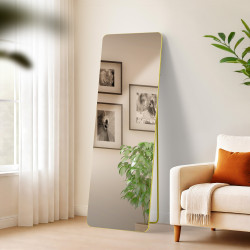 Specchio Gurnee 150x50 cm finitura oro lucido