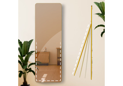 Miroir Gurnee 150x50 cm finition or brillant