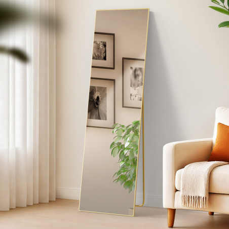 Specchio Benicia 140x40 cm finitura oro lucido