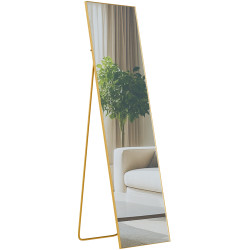 Miroir Benicia 140x40 cm finition or brillant