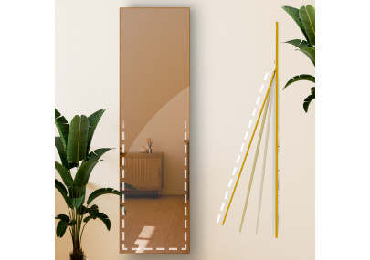 Miroir Benicia 140x40 cm finition or brillant