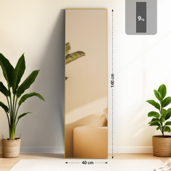 Miroir Benicia 140x40 cm finition or brillant